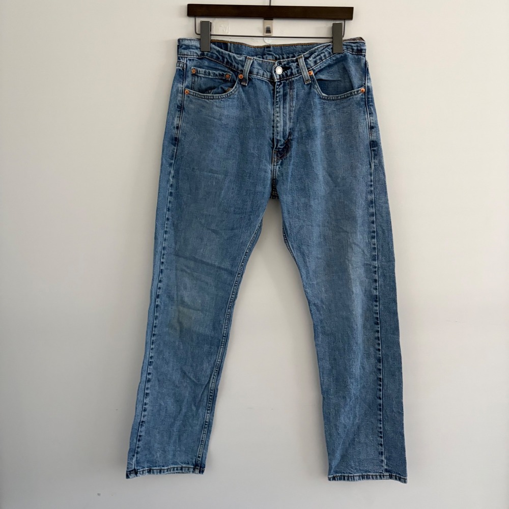 Levis 505 Regular Fit Straight Leg Blue Denim Jeans 32x32